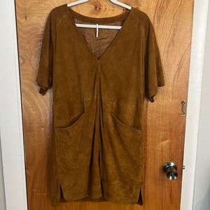 Free People Estella Suede Shift Dress